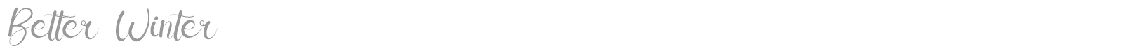 Better Winter font preview